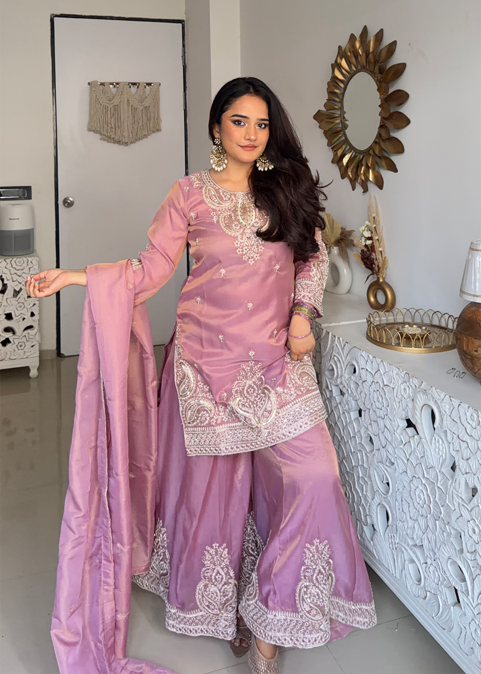 Gulnaar Zardozi Sharara Set