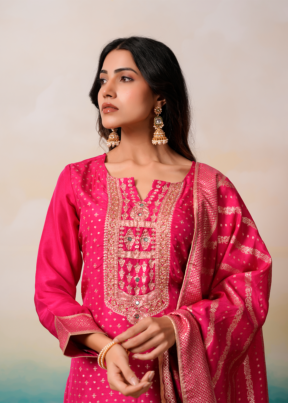 Rani – Magenta Short Kurta Co-ord Set