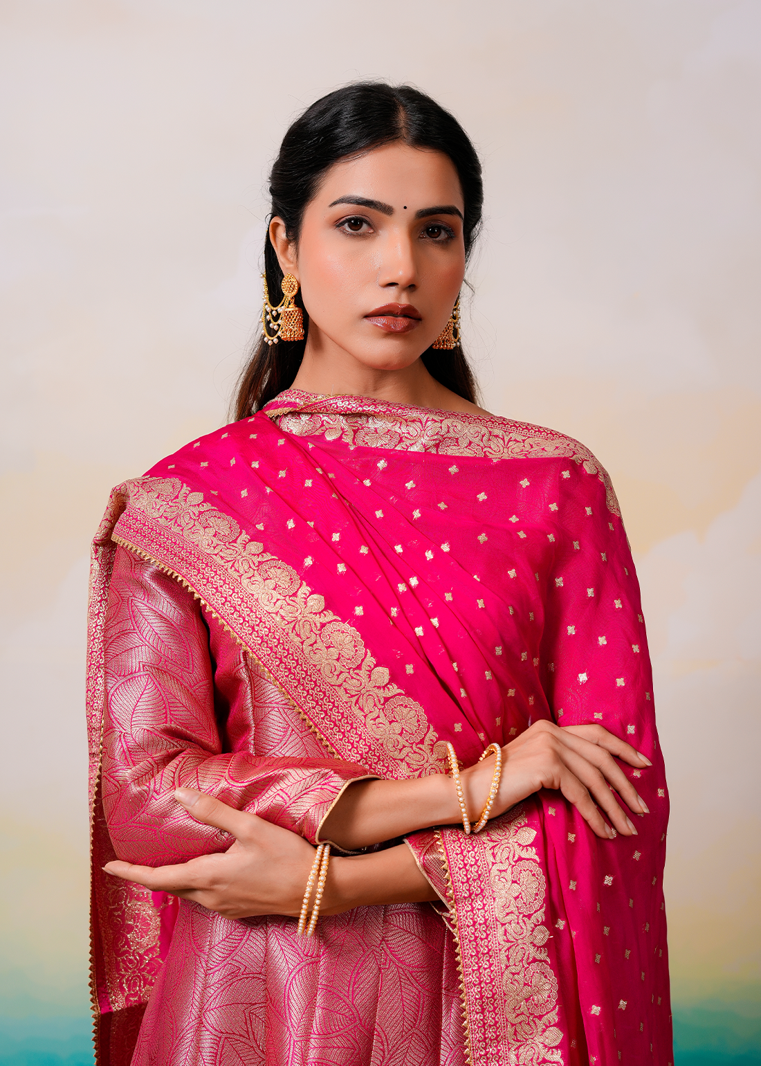 Manika – Cranberry Anarkali Co-ord Set