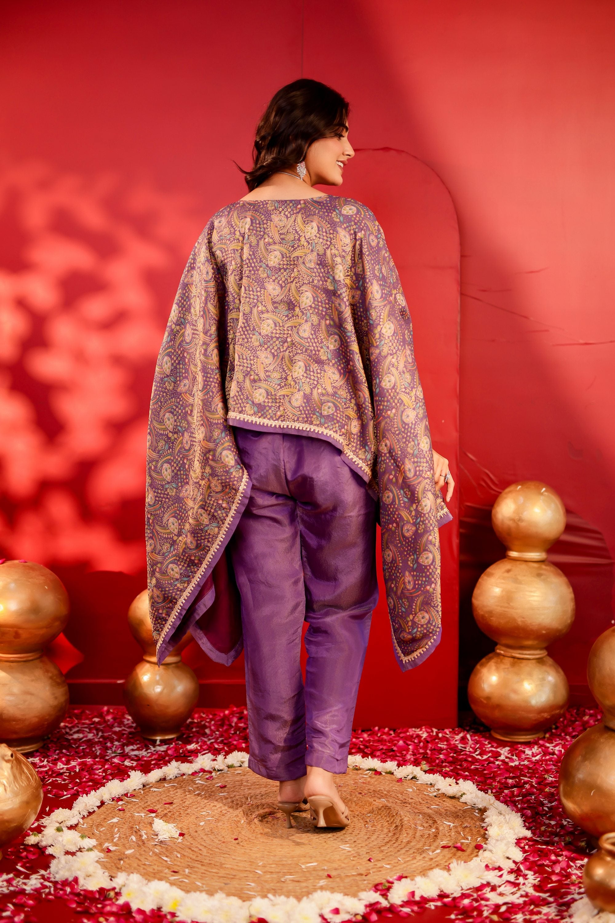 Dilruba – Deep Lavender Indo-Western