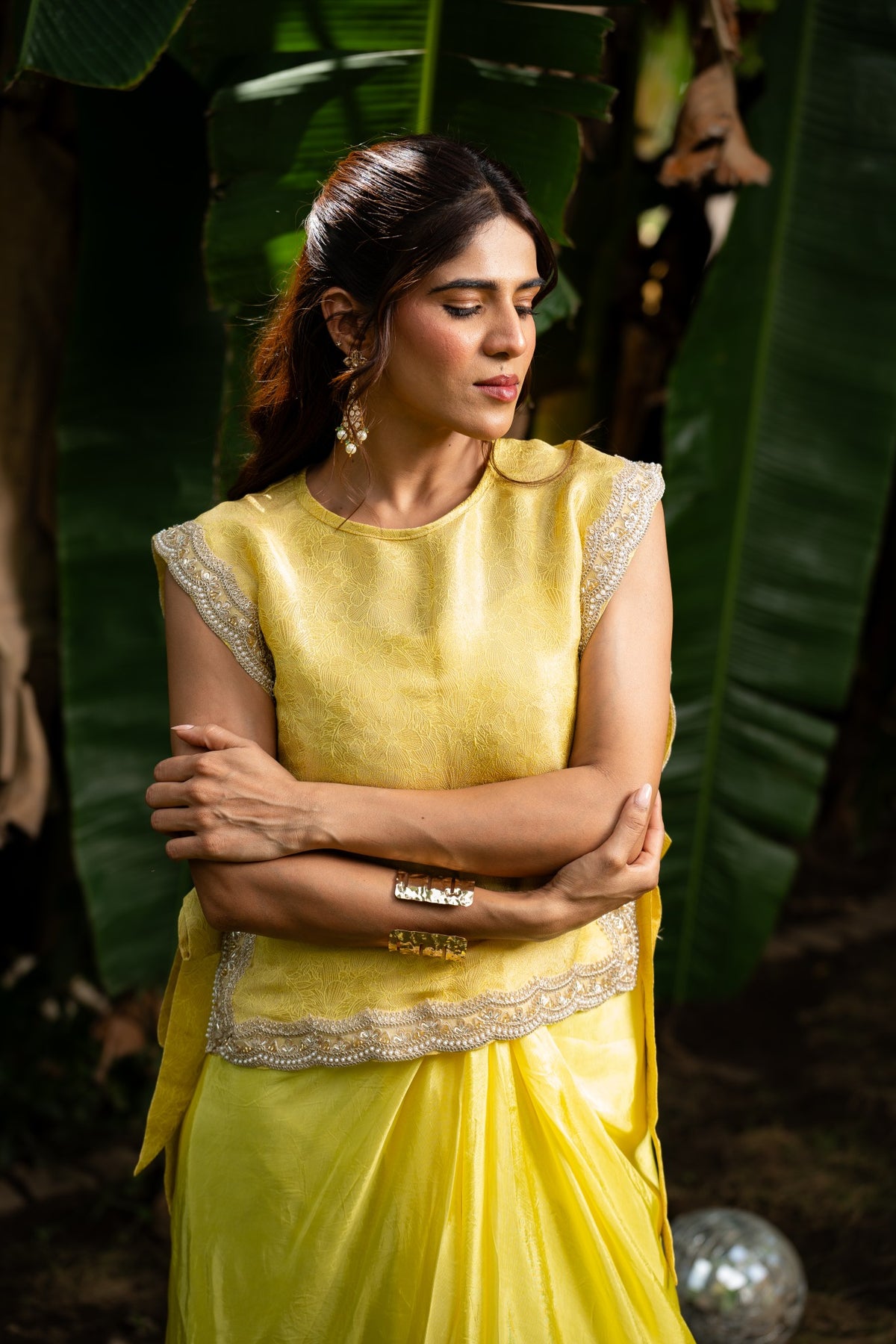 Sunshine Caplet Drape Skirt Set