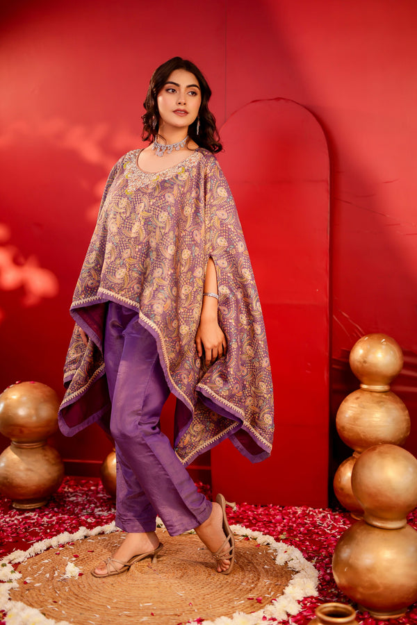 Dilruba – Deep Lavender Indo-Western