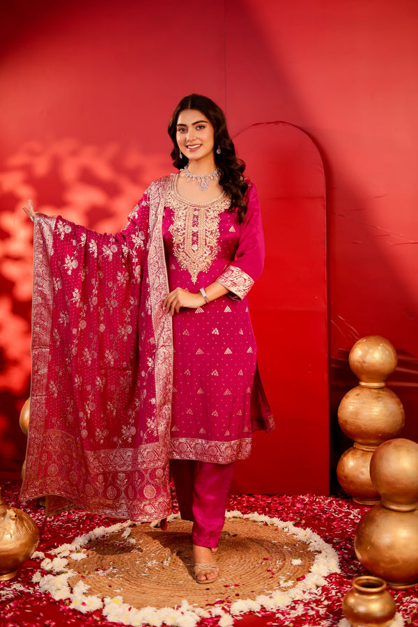 Chandni - Magenta Suit Set