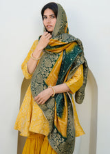 Swarna – Mustard Peplum Sharara Set